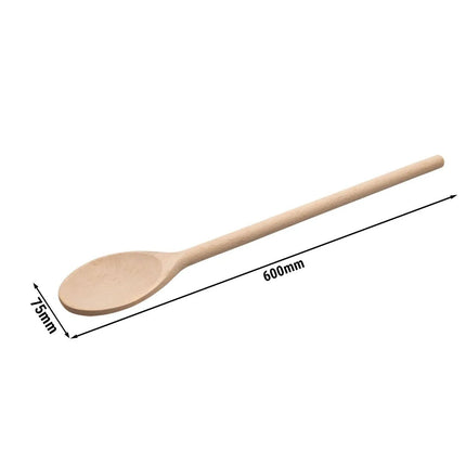 GGM Gastro Serving Spoon - Length: 600mm - Wood - oval - without perforation