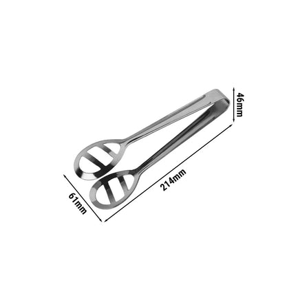 GGM Gastro Serving tongs - Semi-open & slotted - Length: 214mm - Stainless steel