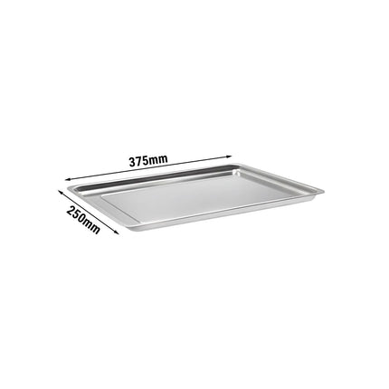 GGM Gastro Serving Tray - Stainless Steel - with Rim - 393x268x20mm