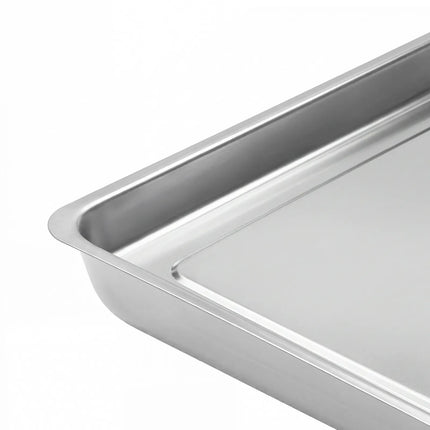 GGM Gastro Serving Tray - Stainless Steel - with Rim - 393x268x70mm