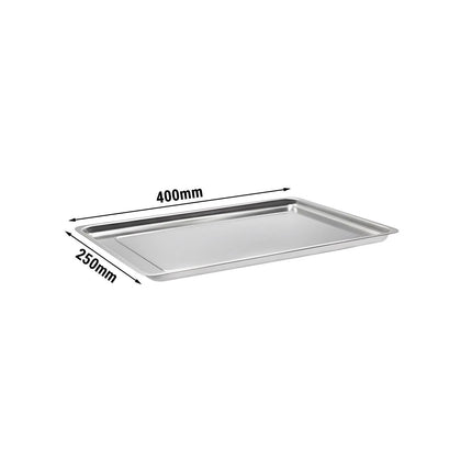 GGM Gastro Serving Tray - Stainless Steel - with Rim - 413x262x20mm