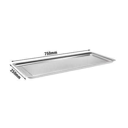 GGM Gastro Serving Tray - Stainless Steel - with Rim - 768x268x20mm