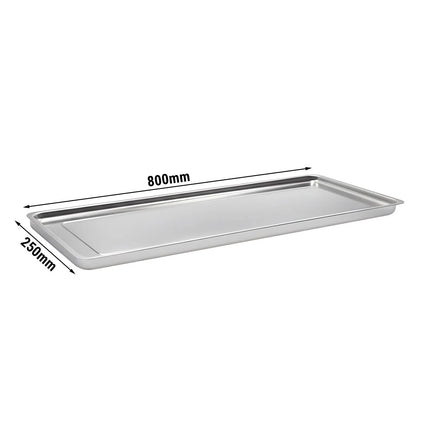 GGM Gastro Serving Tray - Stainless Steel - with Rim - 820x270x40mm