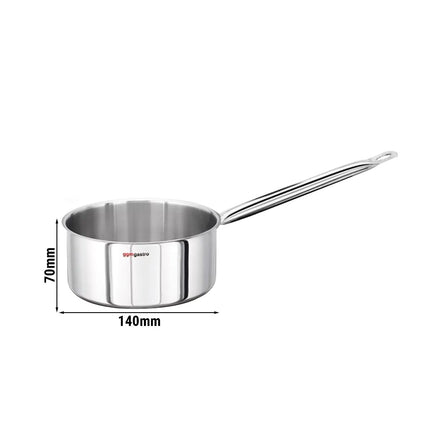 GGM Gastro Shallow Saucepan - Stainless Steel - 1.1 L - Ø 140 mm - Induction Compatible