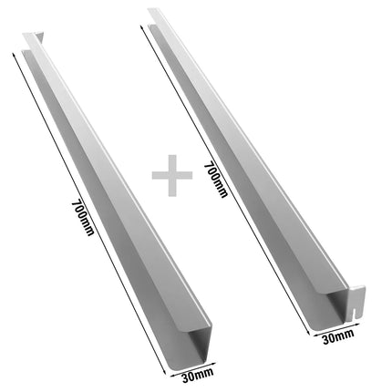 GGM Gastro Shelf guides - Rails set, right & left - 30x700x30mm - for ETKSC792DN series - Mounted