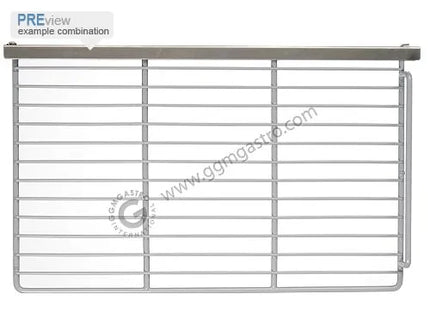 GGM Gastro Shelf guides - Stainless steel - 20x530x18mm - for Refrigerated Worktable KTS, GTS & ZBS7 series