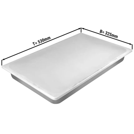 GGM Gastro Silicone Lid for Gastronorm Container (GN 1/1) - Leakproof, Stackable - Silicone - 530x325x5mm