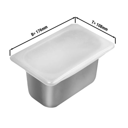 GGM Gastro Silicone Lid for Gastronorm Container (GN 1/9) - Silicone - 176x108mm