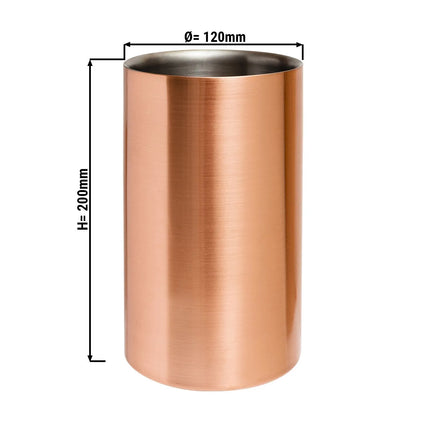 GGM Gastro Single‑Bottle Wine & Champagne Cooler - Bar Professional - Copper - Ø120mm - Height:200mm - Copper - for 1 bottle