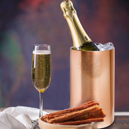 GGM Gastro Single‑Bottle Wine & Champagne Cooler - Bar Professional - Copper - Ø120mm - Height:200mm - Copper - for 1 bottle
