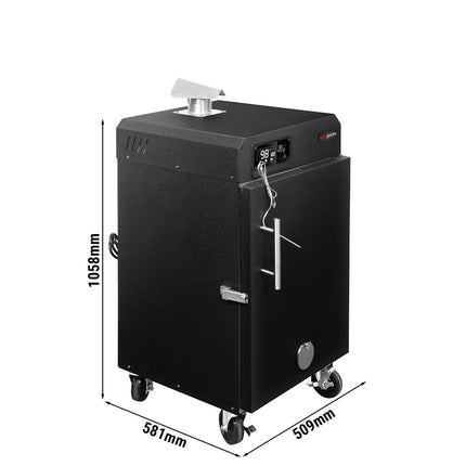 GGM Gastro Smoker Oven - Digital - with 4 Racks - 509x581mm - on Wheels - Black