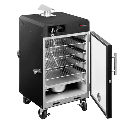 GGM Gastro Smoker Oven - Digital - with 4 Racks - 509x581mm - on Wheels - Black