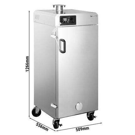 GGM Gastro Smoker Oven - Digital - with 6 Racks - 509x556mm - on Wheels - Black