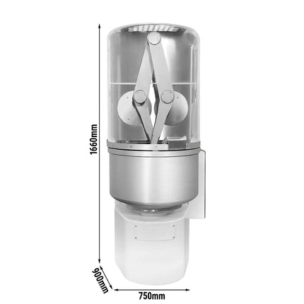 GGM Gastro Spiral Dough Mixer - 140L / 80kg - Twin Speed - Fixed Head & Bowl - 400V 3-Phase - For Pizza & Bread Dough