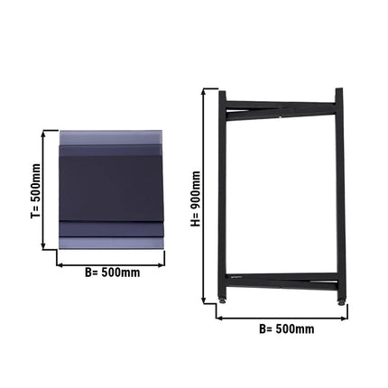 GGM Gastro Square Folding Side Table - 50x50cm