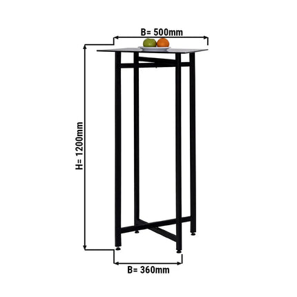 GGM Gastro Square Folding Side Table - 50x50cm - Height: 1200mm
