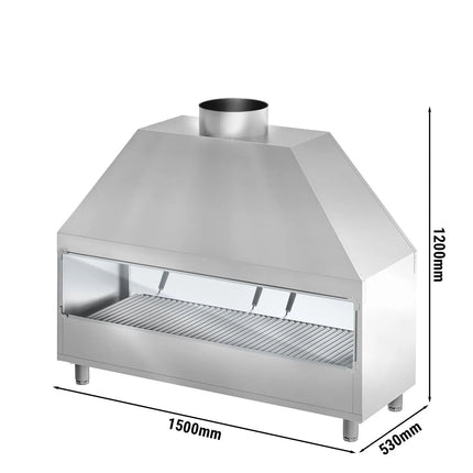 GGM Gastro Stainless Steel Charcoal Grill - 1500mm