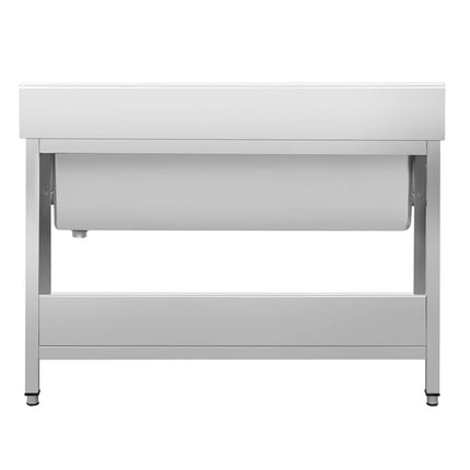 GGM Gastro Stainless Steel Commercial Sink Unit PREMIUM - 1000x700mm - with Undershelf & Single Bowl - with Upstand