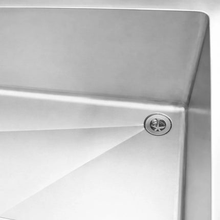 GGM Gastro Stainless Steel Commercial Sink Unit PREMIUM - 1000x700mm - with Undershelf & Single Bowl - with Upstand