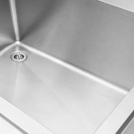 GGM Gastro Stainless Steel Commercial Sink Unit PREMIUM - 1400x600mm - with Undershelf & Single Bowl - with Upstand
