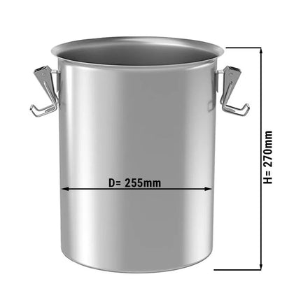 GGM Gastro Stainless Steel Container (for SRK10-S) - Stainless Steel - 255x255x270mm - 10L
