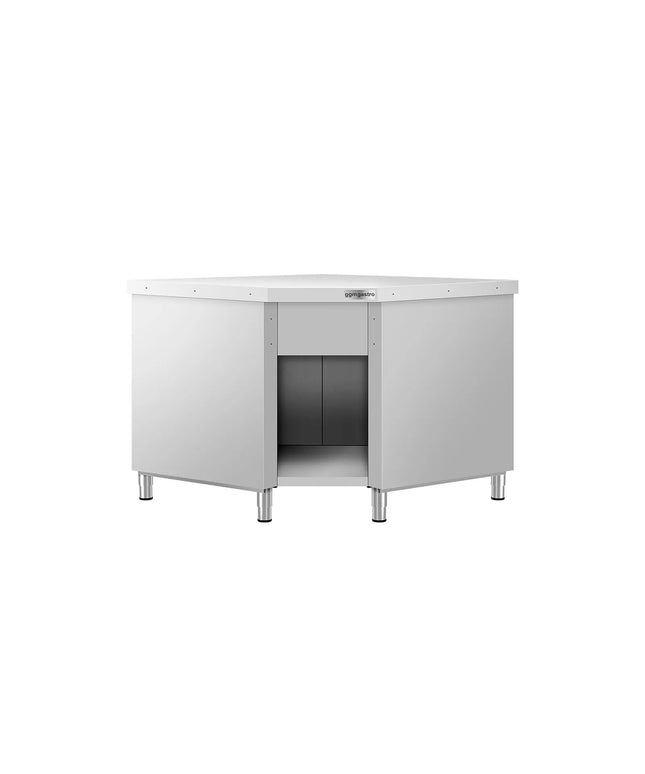 GGM Gastro Stainless Steel Corner Floor Cupboard KOPENHAGEN - 1001x1001mm