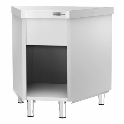 GGM Gastro Stainless Steel Corner Floor Cupboard KOPENHAGEN - 984x663mm