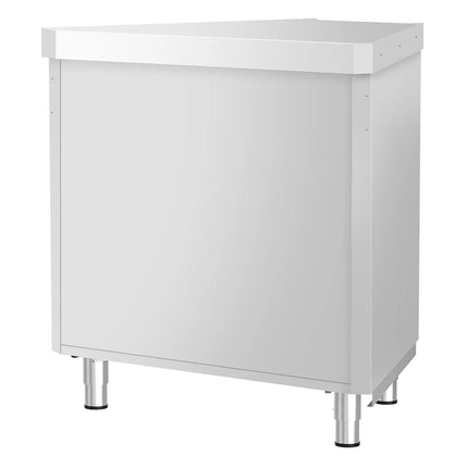 GGM Gastro Stainless Steel Corner Floor Cupboard KOPENHAGEN - 984x663mm
