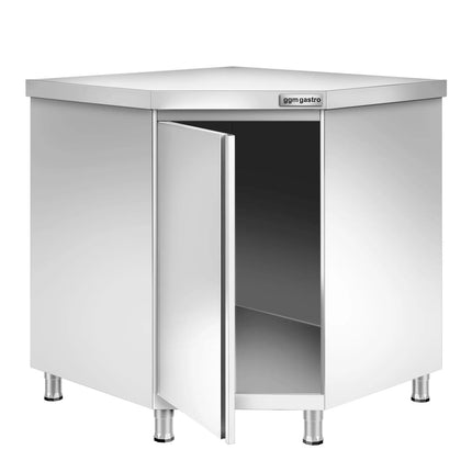 GGM Gastro Stainless Steel Corner Floor Cupboard PREMIUM - 1150x1150mm