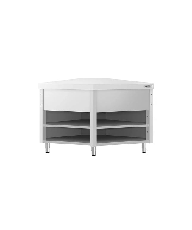 GGM Gastro Stainless Steel Corner Table KOPENHAGEN - 1001x1001mm