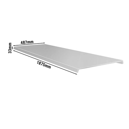 GGM Gastro Stainless steel cover - for 2 Refrigerated Islands KIBL1955, back-to-back - 1875x487x33mm