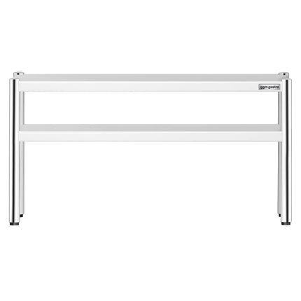 GGM Gastro Stainless Steel double Overshelf  - 1200x370mm - height-adjustable