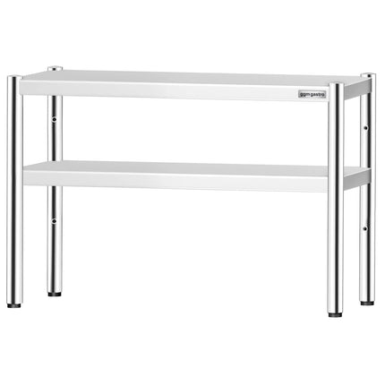 GGM Gastro Stainless Steel double Overshelf  - 1200x370mm - height-adjustable