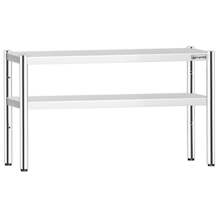 GGM Gastro Stainless Steel double Overshelf  - 1400x370mm - height-adjustable