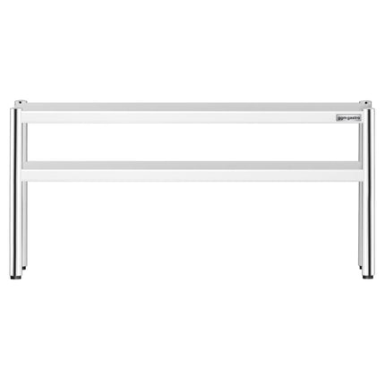 GGM Gastro Stainless Steel double Overshelf  - 1400x370mm - height-adjustable