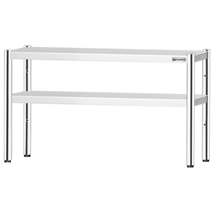 GGM Gastro Stainless Steel double Overshelf  - 1400x370mm - height-adjustable