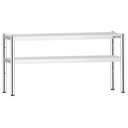 GGM Gastro Stainless Steel double Overshelf  - 1600x370mm - height-adjustable