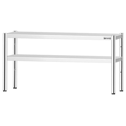 GGM Gastro Stainless Steel double Overshelf  - 1600x370mm - height-adjustable