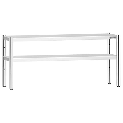 GGM Gastro Stainless Steel double Overshelf  - 1800x370mm - height-adjustable