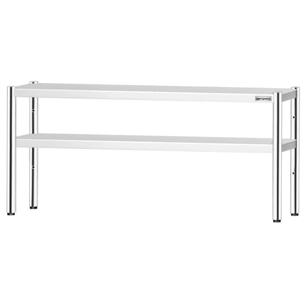 GGM Gastro Stainless Steel double Overshelf  - 1800x370mm - height-adjustable