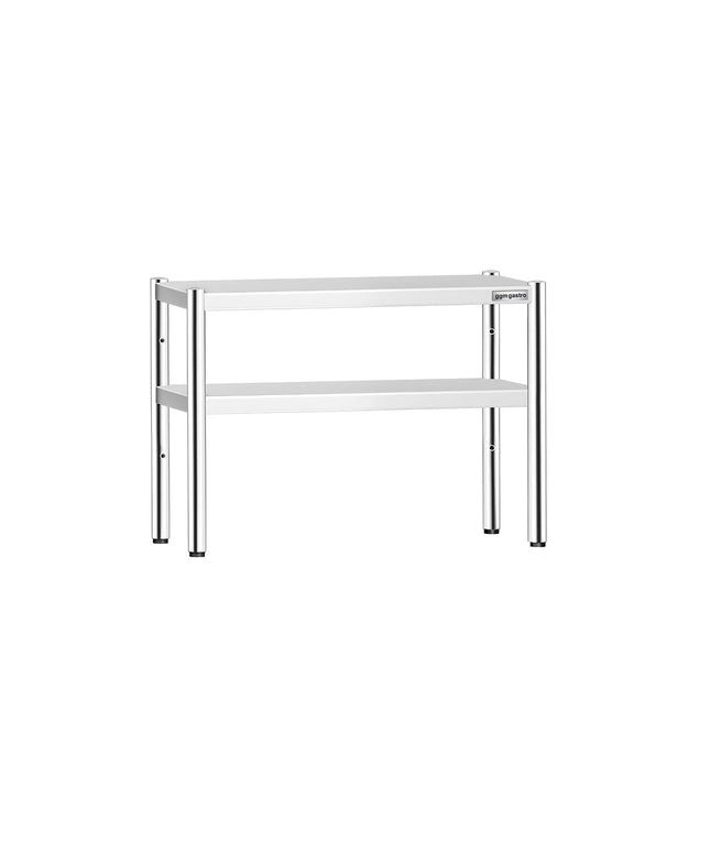 GGM Gastro Stainless Steel double Overshelf - 2 Tier - 1000x370mm - height-adjustable
