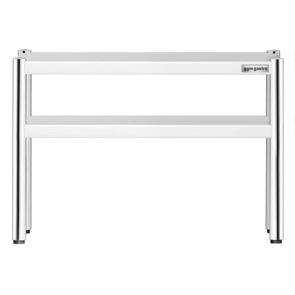 GGM Gastro Stainless Steel double Overshelf - 2 Tier - 1000x370mm - height-adjustable