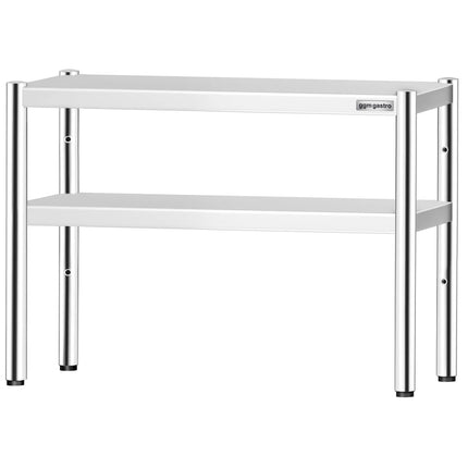 GGM Gastro Stainless Steel double Overshelf - 2 Tier - 1000x370mm - height-adjustable