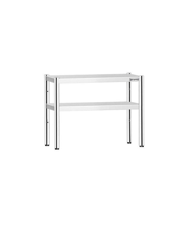 GGM Gastro Stainless Steel double Overshelf - 2 Tier - 800x370mm - height-adjustable