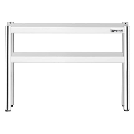 GGM Gastro Stainless Steel double Overshelf - 2 Tier - 800x370mm - height-adjustable