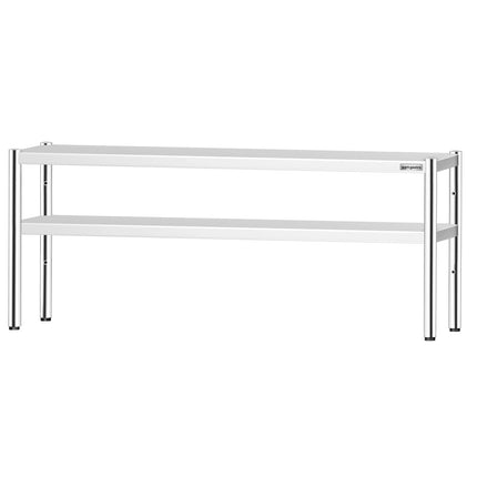 GGM Gastro Stainless Steel double Overshelf  - 2000x370mm - height-adjustable