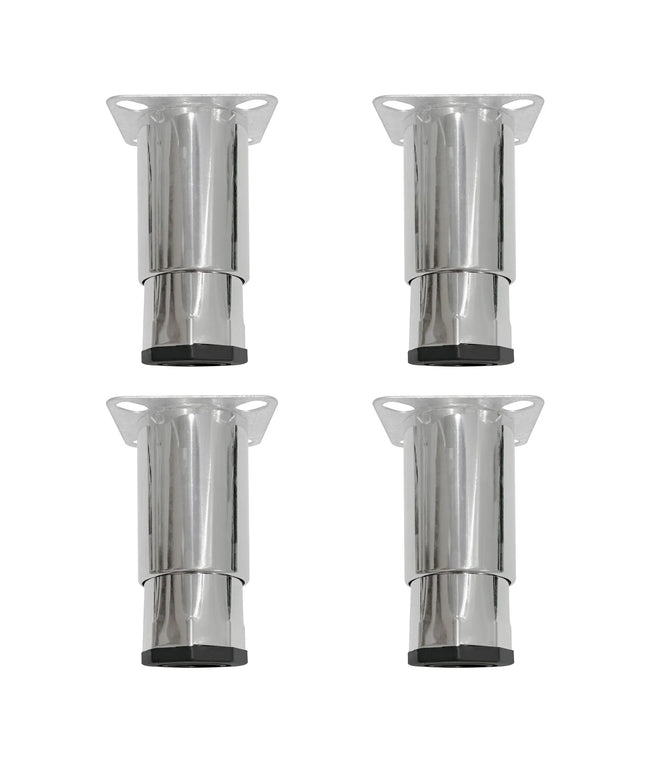GGM Gastro Stainless steel feet - with plastic glide - 85x85mm - Length: 120-170mm - for Refrigerated pizza prep counter (POS), Refrigerated Worktable (KTS) & Commercial freezers (KG, TS & TG)