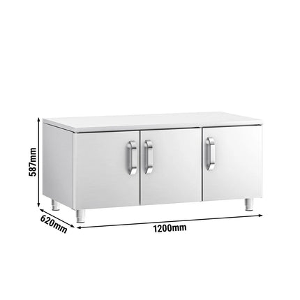 GGM Gastro Stainless Steel Floor Cupboard 1200mm - 3 Doors