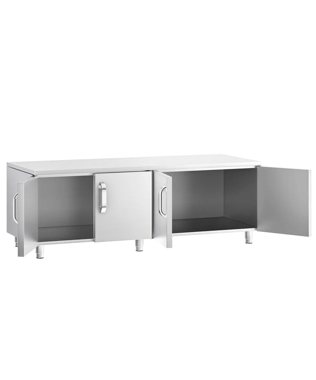 GGM Gastro Stainless Steel Floor Cupboard 1600mm - 4 Doors