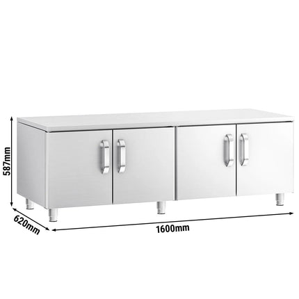 GGM Gastro Stainless Steel Floor Cupboard 1600mm - 4 Doors
